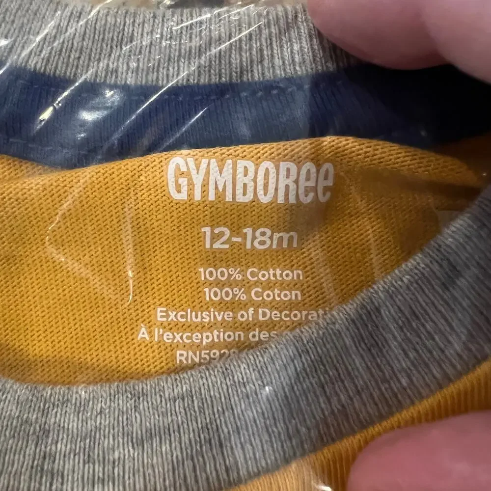 NWT Gymboree Boys Blue & Gold W/Embroidered Soccer Ball Top